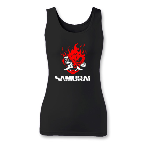 High quality print of this slim fit cyberpunk 2077 women tank top will turn heads. And bystanders won't be disappointed - the racerback cut looks good one any woman's shoulders.