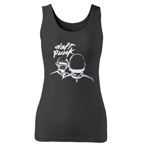 High quality print of this slim fit daft punk retro electronic music techno women tank top will turn heads. And bystanders won't be disappointed - the racerback cut looks good one any woman's shoulders.