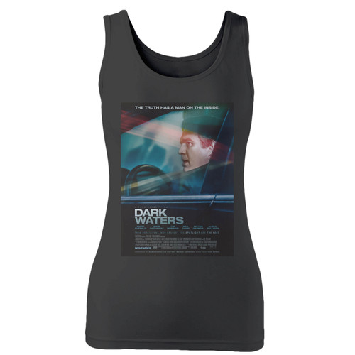 High quality print of this slim fit dark waters movie women tank top will turn heads. And bystanders won't be disappointed - the racerback cut looks good one any woman's shoulders.