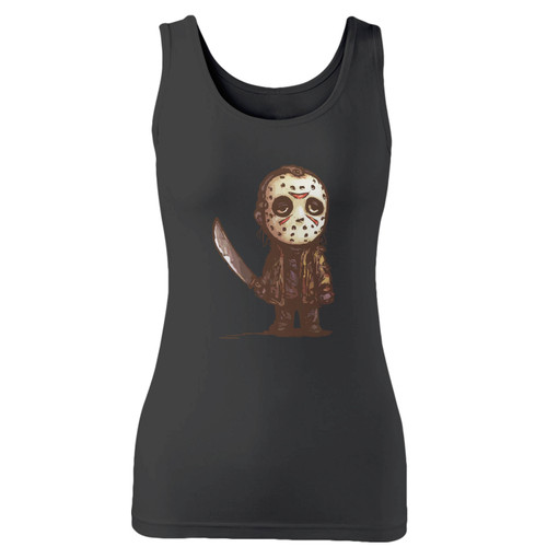 High quality print of this slim fit dead by daylight chibi emo jason women tank top will turn heads. And bystanders won't be disappointed - the racerback cut looks good one any woman's shoulders.