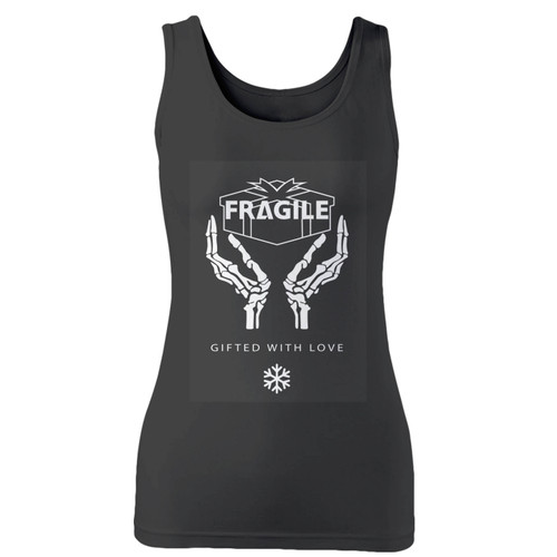 High quality print of this slim fit death stranding fragile women tank top will turn heads. And bystanders won't be disappointed - the racerback cut looks good one any woman's shoulders.