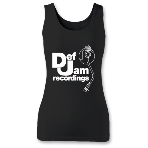 High quality print of this slim fit def jam records women tank top will turn heads. And bystanders won't be disappointed - the racerback cut looks good one any woman's shoulders.