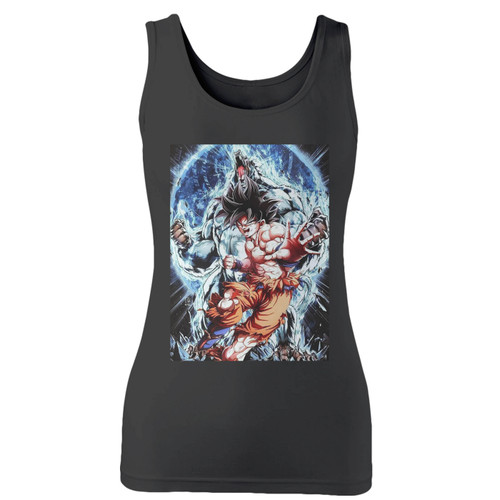 High quality print of this slim fit dragon ball z anime women tank top will turn heads. And bystanders won't be disappointed - the racerback cut looks good one any woman's shoulders.