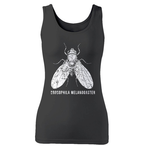 High quality print of this slim fit drosophila melanogaster women tank top will turn heads. And bystanders won't be disappointed - the racerback cut looks good one any woman's shoulders.