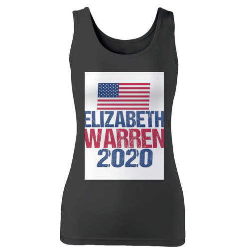 High quality print of this slim fit elizabeth warren for usa women tank top will turn heads. And bystanders won't be disappointed - the racerback cut looks good one any woman's shoulders.