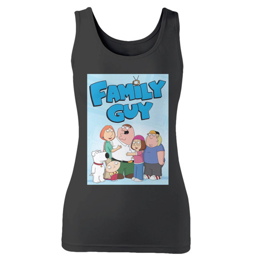 High quality print of this slim fit family guy tv series women tank top will turn heads. And bystanders won't be disappointed - the racerback cut looks good one any woman's shoulders.