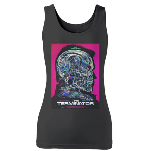 High quality print of this slim fit fan art with terminator movie women tank top will turn heads. And bystanders won't be disappointed - the racerback cut looks good one any woman's shoulders.