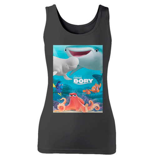 High quality print of this slim fit finding dory movie women tank top will turn heads. And bystanders won't be disappointed - the racerback cut looks good one any woman's shoulders.