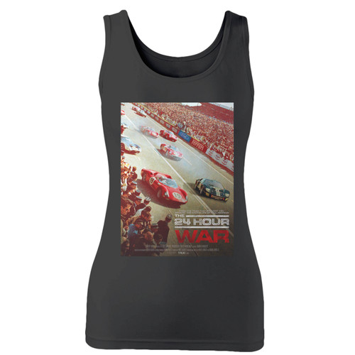 High quality print of this slim fit ford v ferrari the 24 hour war women tank top will turn heads. And bystanders won't be disappointed - the racerback cut looks good one any woman's shoulders.