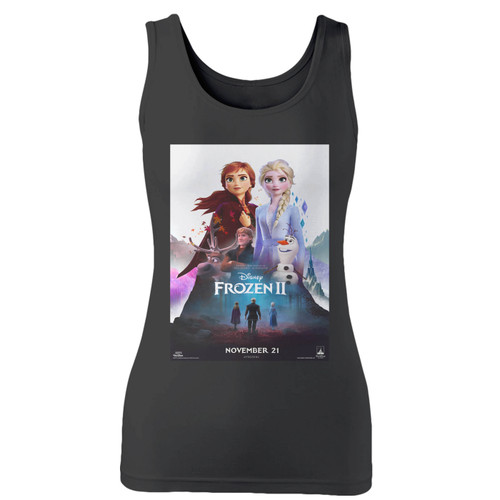 High quality print of this slim fit frozen 2 movie 2019 women tank top will turn heads. And bystanders won't be disappointed - the racerback cut looks good one any woman's shoulders.