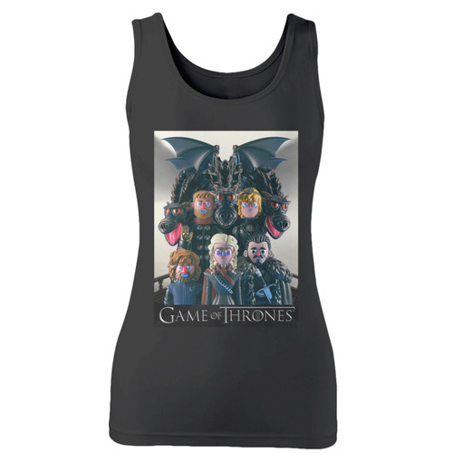 High quality print of this slim fit game of thrones lego women tank top will turn heads. And bystanders won't be disappointed - the racerback cut looks good one any woman's shoulders.