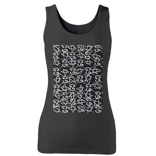High quality print of this slim fit gucci ghost women tank top will turn heads. And bystanders won't be disappointed - the racerback cut looks good one any woman's shoulders.