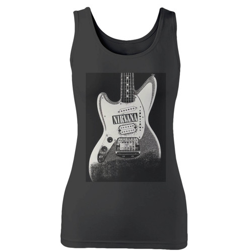 High quality print of this slim fit guitar band women tank top will turn heads. And bystanders won't be disappointed - the racerback cut looks good one any woman's shoulders.
