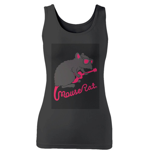 High quality print of this slim fit guitar mouse rat music women tank top will turn heads. And bystanders won't be disappointed - the racerback cut looks good one any woman's shoulders.