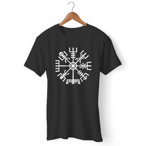 Vegvísir Viking Compass Symbol Men T Shirt