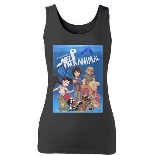 High quality print of this slim fit help im an animal women tank top will turn heads. And bystanders won't be disappointed - the racerback cut looks good one any woman's shoulders.