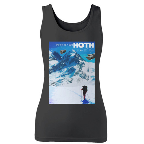 High quality print of this slim fit hoth star wars women tank top will turn heads. And bystanders won't be disappointed - the racerback cut looks good one any woman's shoulders.