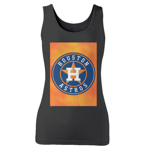 High quality print of this slim fit houston astros logo women tank top will turn heads. And bystanders won't be disappointed - the racerback cut looks good one any woman's shoulders.