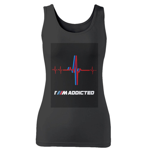High quality print of this slim fit iam addicted logo women tank top will turn heads. And bystanders won't be disappointed - the racerback cut looks good one any woman's shoulders.