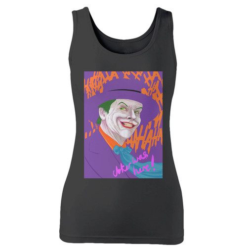 High quality print of this slim fit jack nicholson joker 1 women tank top will turn heads. And bystanders won't be disappointed - the racerback cut looks good one any woman's shoulders.