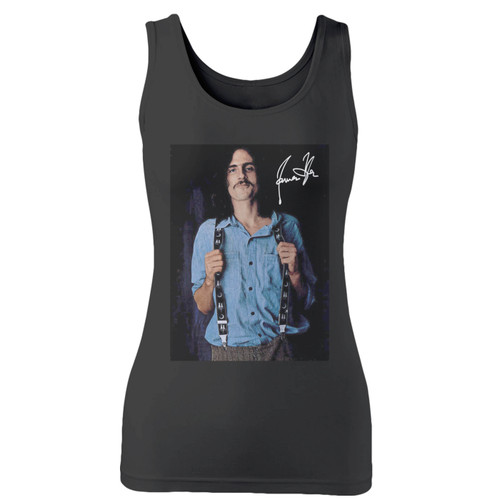 High quality print of this slim fit james taylor signed women tank top will turn heads. And bystanders won't be disappointed - the racerback cut looks good one any woman's shoulders.