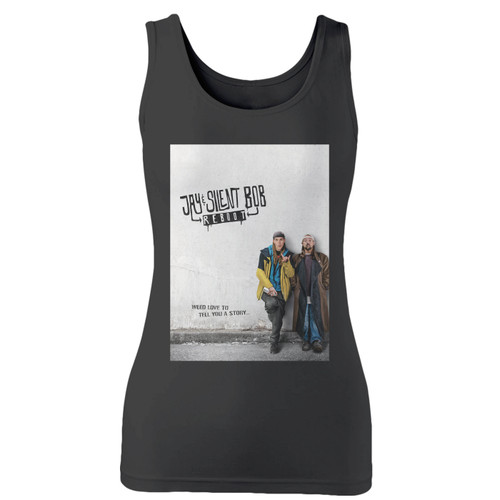 High quality print of this slim fit jay and silent bobreboot cover women tank top will turn heads. And bystanders won't be disappointed - the racerback cut looks good one any woman's shoulders.