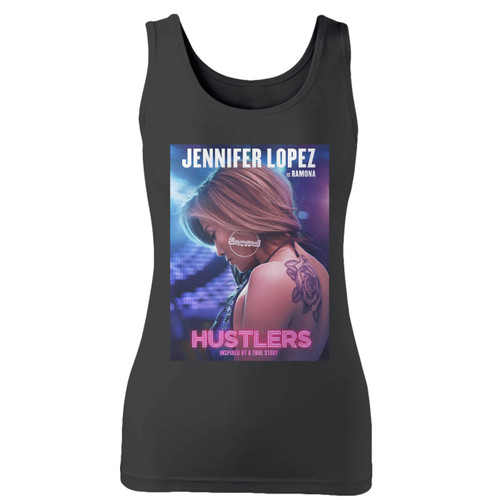 High quality print of this slim fit jennifer lopez hustlers women tank top will turn heads. And bystanders won't be disappointed - the racerback cut looks good one any woman's shoulders.