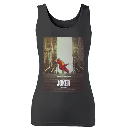 High quality print of this slim fit joker 2019 movie women tank top will turn heads. And bystanders won't be disappointed - the racerback cut looks good one any woman's shoulders.