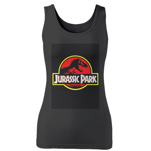 High quality print of this slim fit jurassic park logo women tank top will turn heads. And bystanders won't be disappointed - the racerback cut looks good one any woman's shoulders.