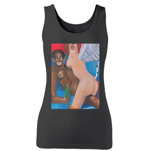 High quality print of this slim fit kanye west my beautiful dark twisted women tank top will turn heads. And bystanders won't be disappointed - the racerback cut looks good one any woman's shoulders.