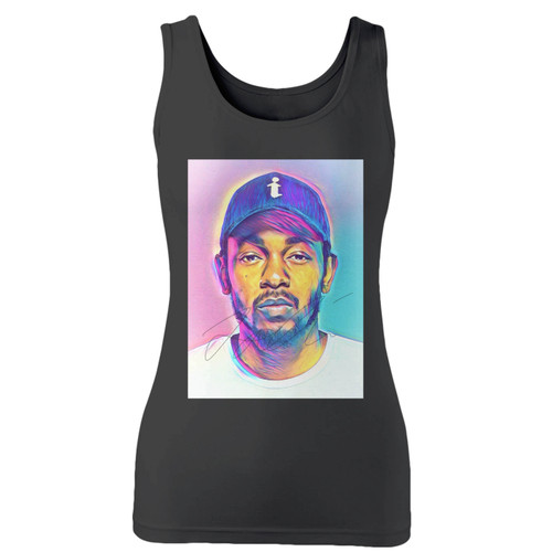 High quality print of this slim fit kendrick lamar abstract drawing women tank top will turn heads. And bystanders won't be disappointed - the racerback cut looks good one any woman's shoulders.