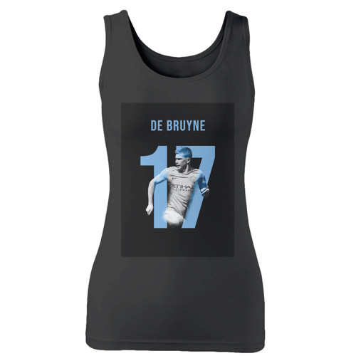 High quality print of this slim fit kevin de bruyne manchester city women tank top will turn heads. And bystanders won't be disappointed - the racerback cut looks good one any woman's shoulders.