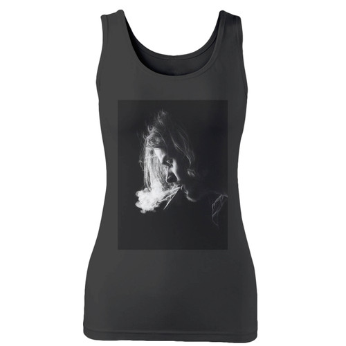 High quality print of this slim fit kurt cobain poster print music art women tank top will turn heads. And bystanders won't be disappointed - the racerback cut looks good one any woman's shoulders.