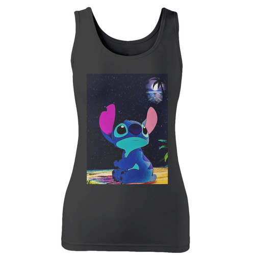 High quality print of this slim fit lilo stitch women tank top will turn heads. And bystanders won't be disappointed - the racerback cut looks good one any woman's shoulders.