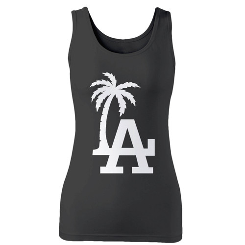 High quality print of this slim fit los angeles palm women tank top will turn heads. And bystanders won't be disappointed - the racerback cut looks good one any woman's shoulders.