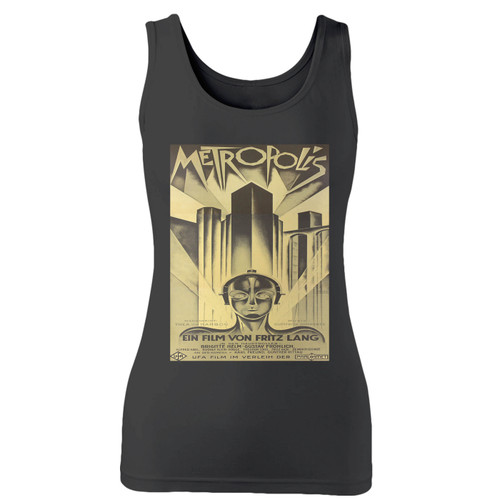 High quality print of this slim fit metropolis old film women tank top will turn heads. And bystanders won't be disappointed - the racerback cut looks good one any woman's shoulders.