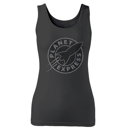High quality print of this slim fit planet express distressed logo women tank top will turn heads. And bystanders won't be disappointed - the racerback cut looks good one any woman's shoulders.