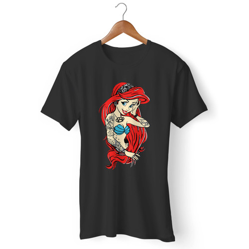 Ariel Little Mermaid Cartoon Men T Shirt