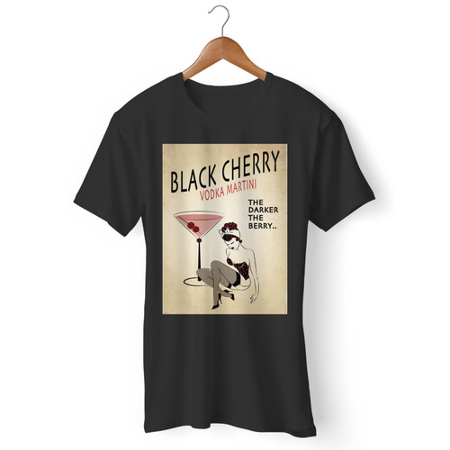 Black Cherry Pin Up Girl Men T Shirt