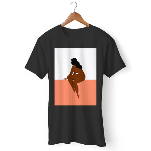 Black Woman Naked Lady Illustration Men T Shirt