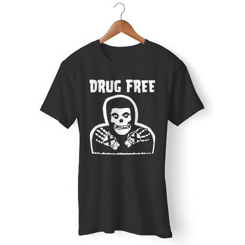 Drug Free Misfits Skeleton Men T Shirt