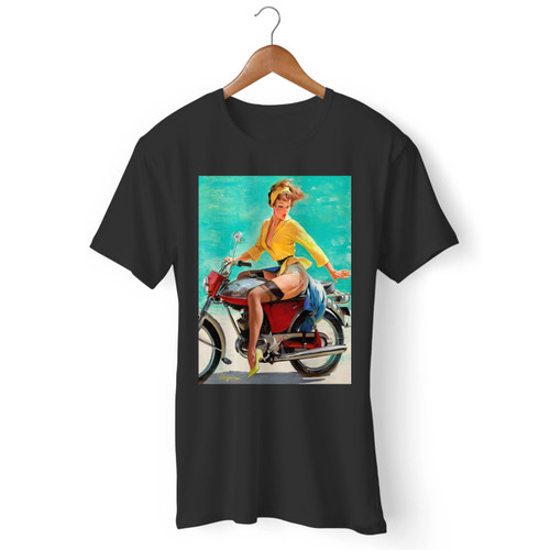 Elvgren Pin-Up Girl Skirting The Issue Men T Shirt