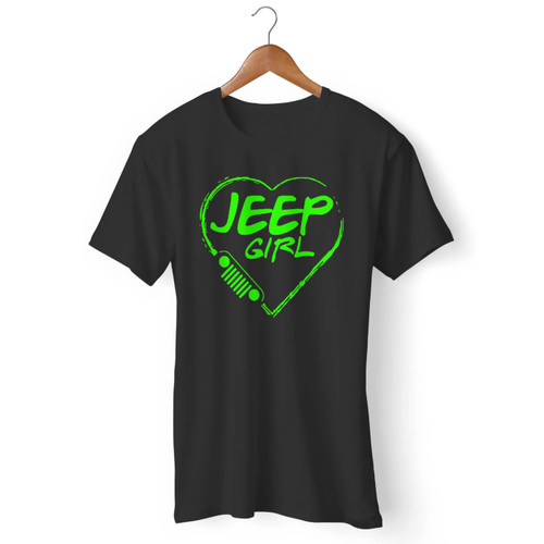 Jeep Girl Neon Green Men T Shirt