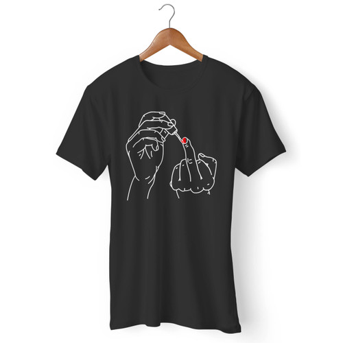 Nail Polish Middle Finger Men T Shirt Nail Polish Middle Finger Men T Shirt