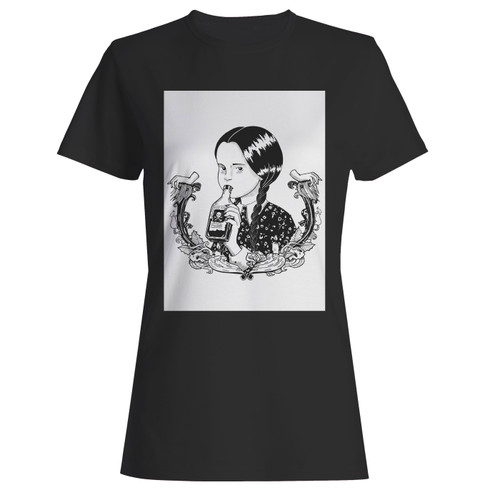 These are addams family wednesday illustration movie women t shirt that are cute tied to the side or paired with a cardigan or jacket for a more styled look. So comfy and classic, they are sure to make your vacation extra magical.