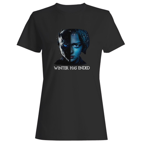 These are arya stark not today game of thrones winter has ended women t shirt that are cute tied to the side or paired with a cardigan or jacket for a more styled look. So comfy and classic, they are sure to make your vacation extra magical.