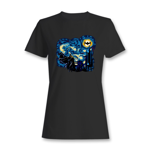 These are bat starry night art women t shirt that are cute tied to the side or paired with a cardigan or jacket for a more styled look. So comfy and classic, they are sure to make your vacation extra magical.