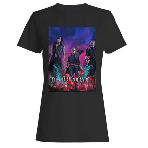These are devil may cry 5 women t shirt that are cute tied to the side or paired with a cardigan or jacket for a more styled look. So comfy and classic, they are sure to make your vacation extra magical.