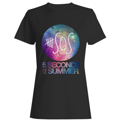 These are 5 sos logo nebula women t shirt that are cute tied to the side or paired with a cardigan or jacket for a more styled look. So comfy and classic, they are sure to make your vacation extra magical.