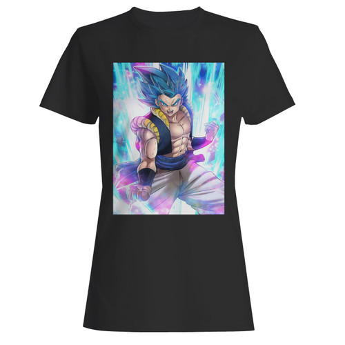 These are gogeta super saiyan blue women t shirt that are cute tied to the side or paired with a cardigan or jacket for a more styled look. So comfy and classic, they are sure to make your vacation extra magical.